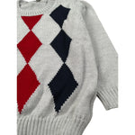 Little Bear Maglia Girocolo tinta unita con Rombi Grigio per Neonato 9305 GRIGIO LITTLE BEAR 