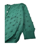 Little Bear Cardigan tinta unita con Bottoni Verde per Bambina 9307 VERDE LITTLE BEAR 