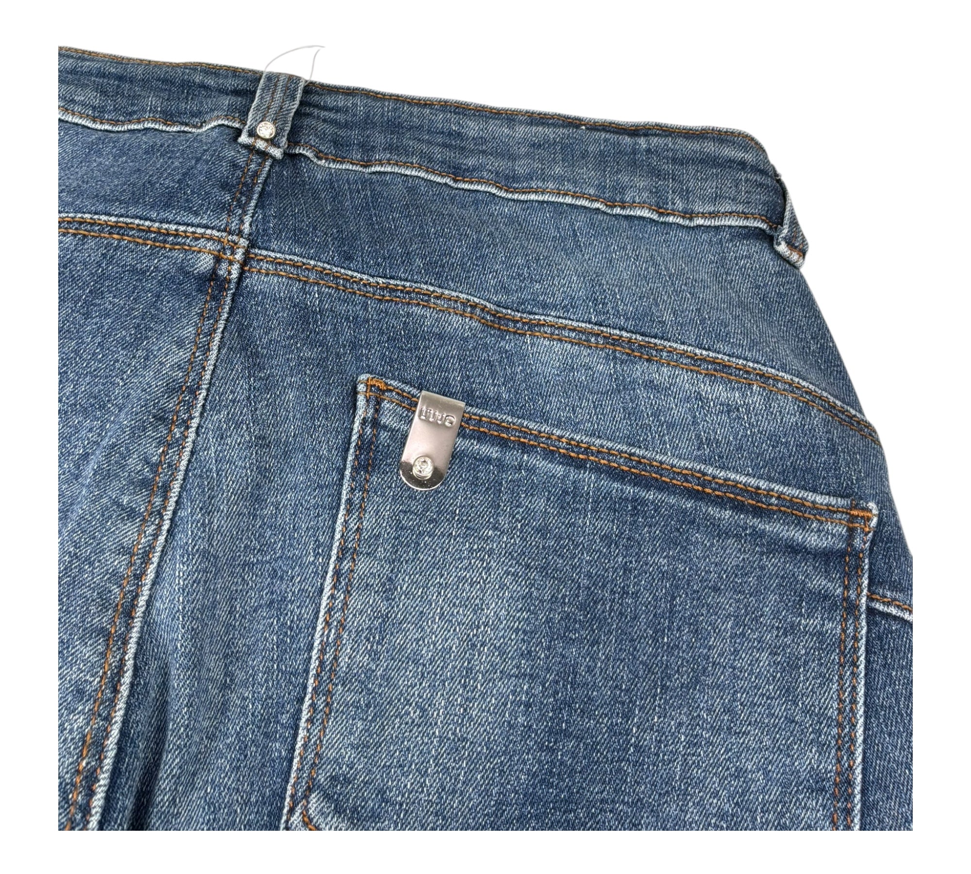 Liu Jo Jeans tinta unita con Girovita Regolabile Blu per Bambina GA3007 BLU LIU JO 