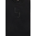 Liu Jo T-Shirt tinta unita con Stampa Nero per Bambina GA5119 NERO LIU JO 