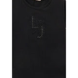 Liu Jo T-Shirt tinta unita con Stampa Nero per Bambina GA5119 NERO LIU JO 