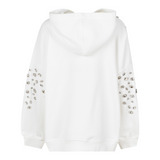 Liu Jo Felpa Xhiusa con Cappuccio tinta unita con Applicazioni Bianco per Bambina GA5153 BIANCO LIU JO 