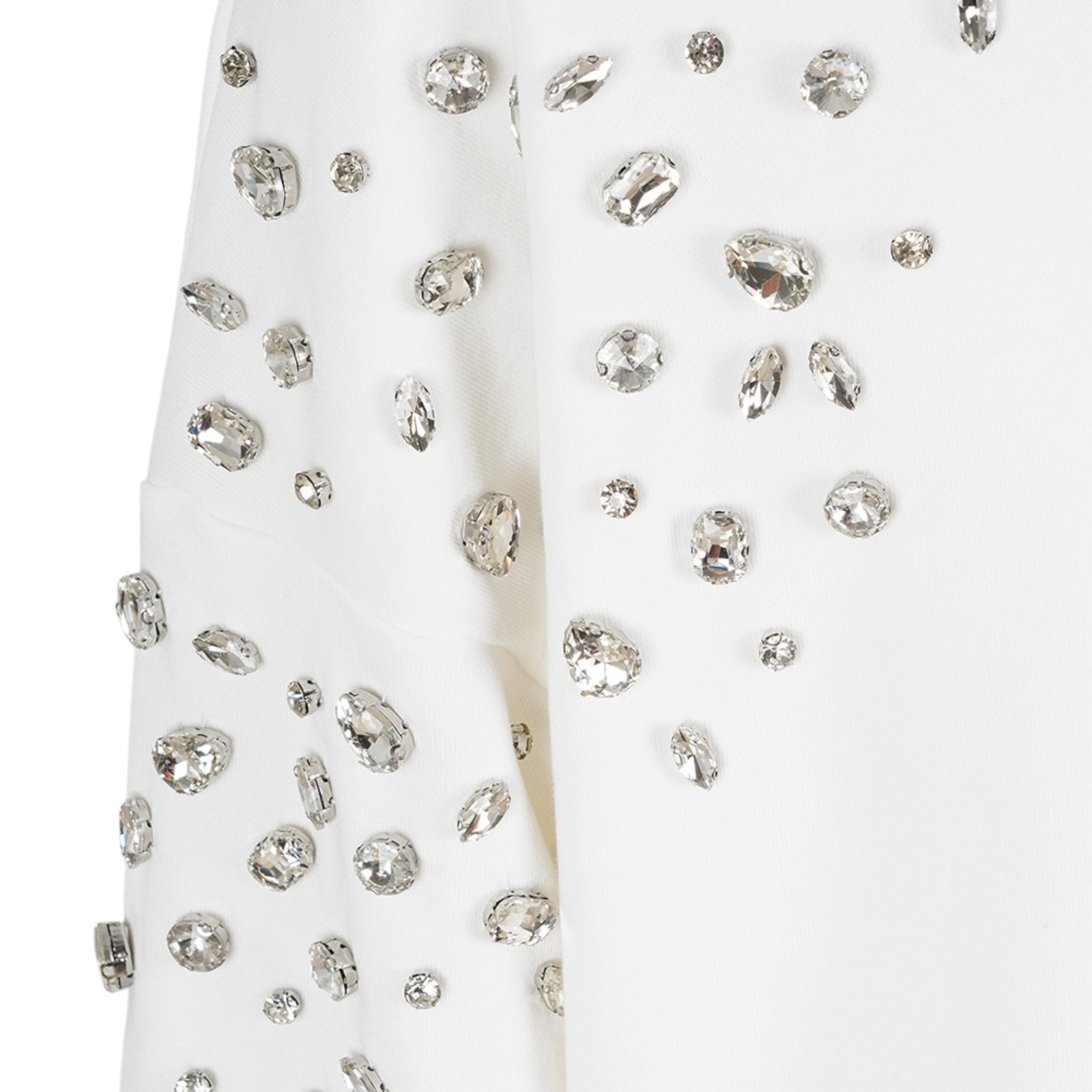 Liu Jo Felpa Xhiusa con Cappuccio tinta unita con Applicazioni Bianco per Bambina GA5153 BIANCO LIU JO 