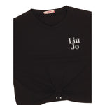 Liu Jo T-Shirt tinta unita con Stampa Nero per Bambina GA5158 NERO LIU JO 