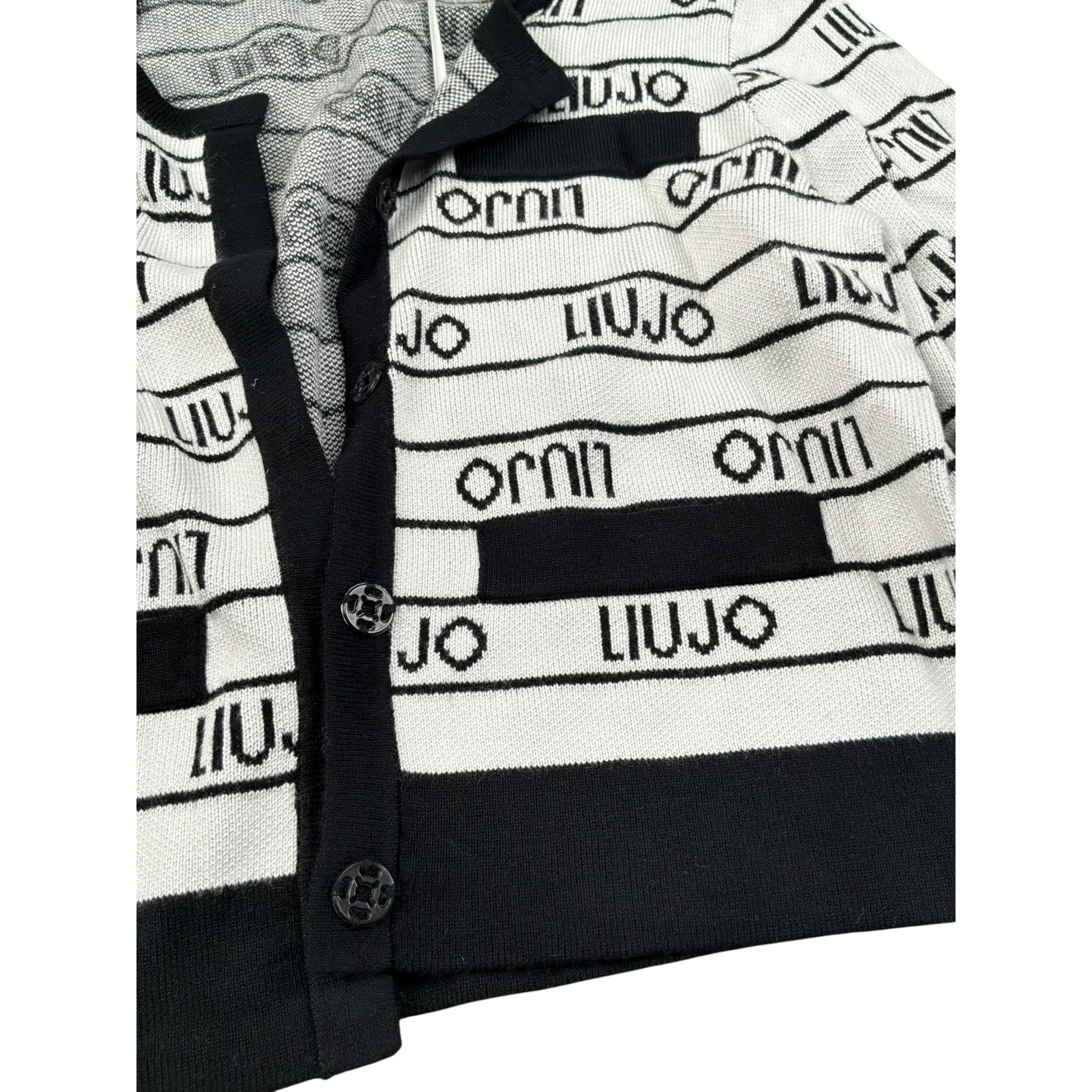 Liu Jo Cardigan tinta unita con Loghi Bianco per Bambina GA5205 BIANCO LIU JO 