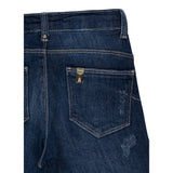 Liu Jo Jeans tinta unita con Girovita Regolabile Blu per Bambina GF2058 BLU LIU JO 