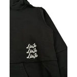 Liu Jo Felpa con Cappuccio tinta unita con Logo Nero per Bambina GF4052 NERO LIU JO 