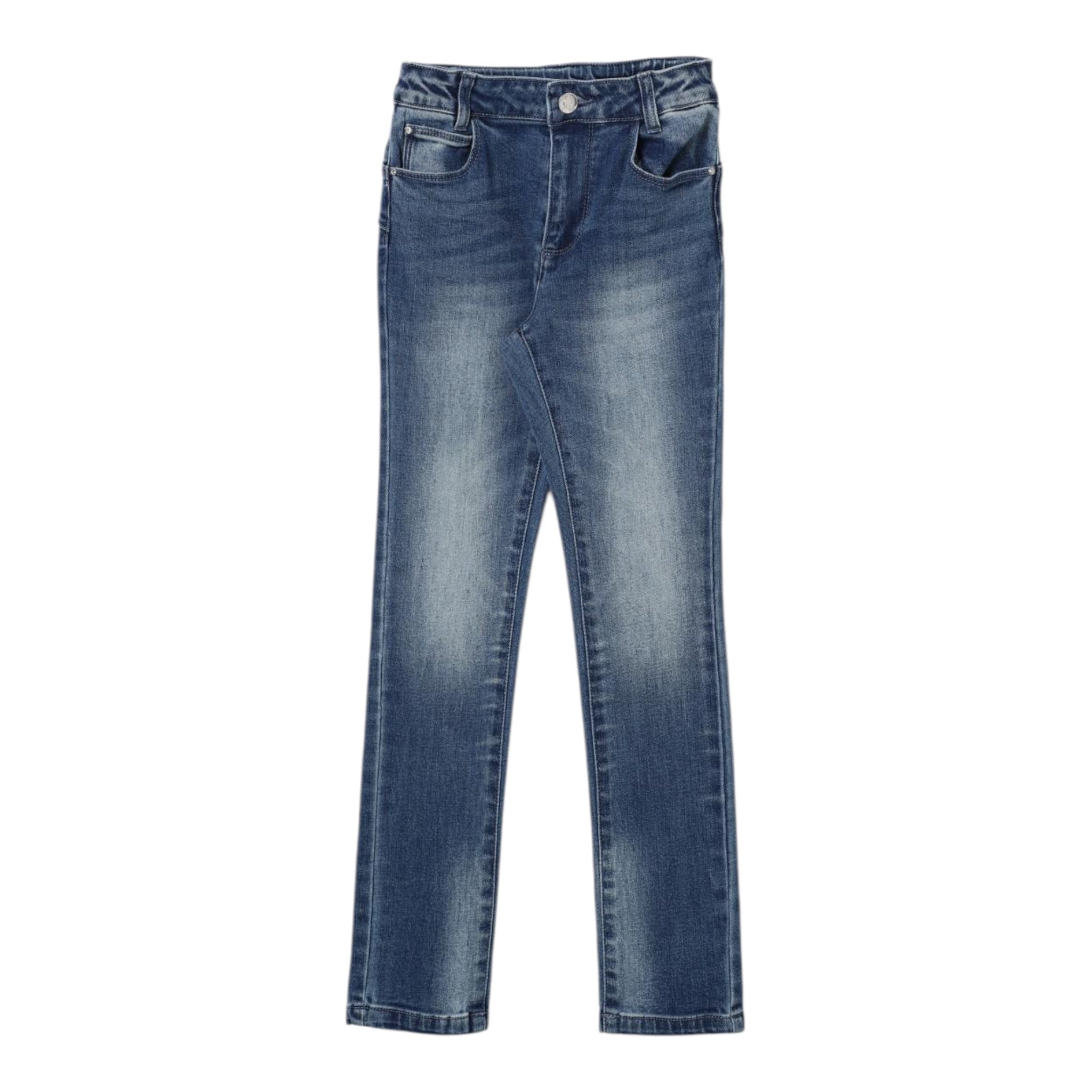 Liu Jo Jeans tinta unita con Girovita Regolabile Blu per Bambina GF4112 BLU LIU JO 
