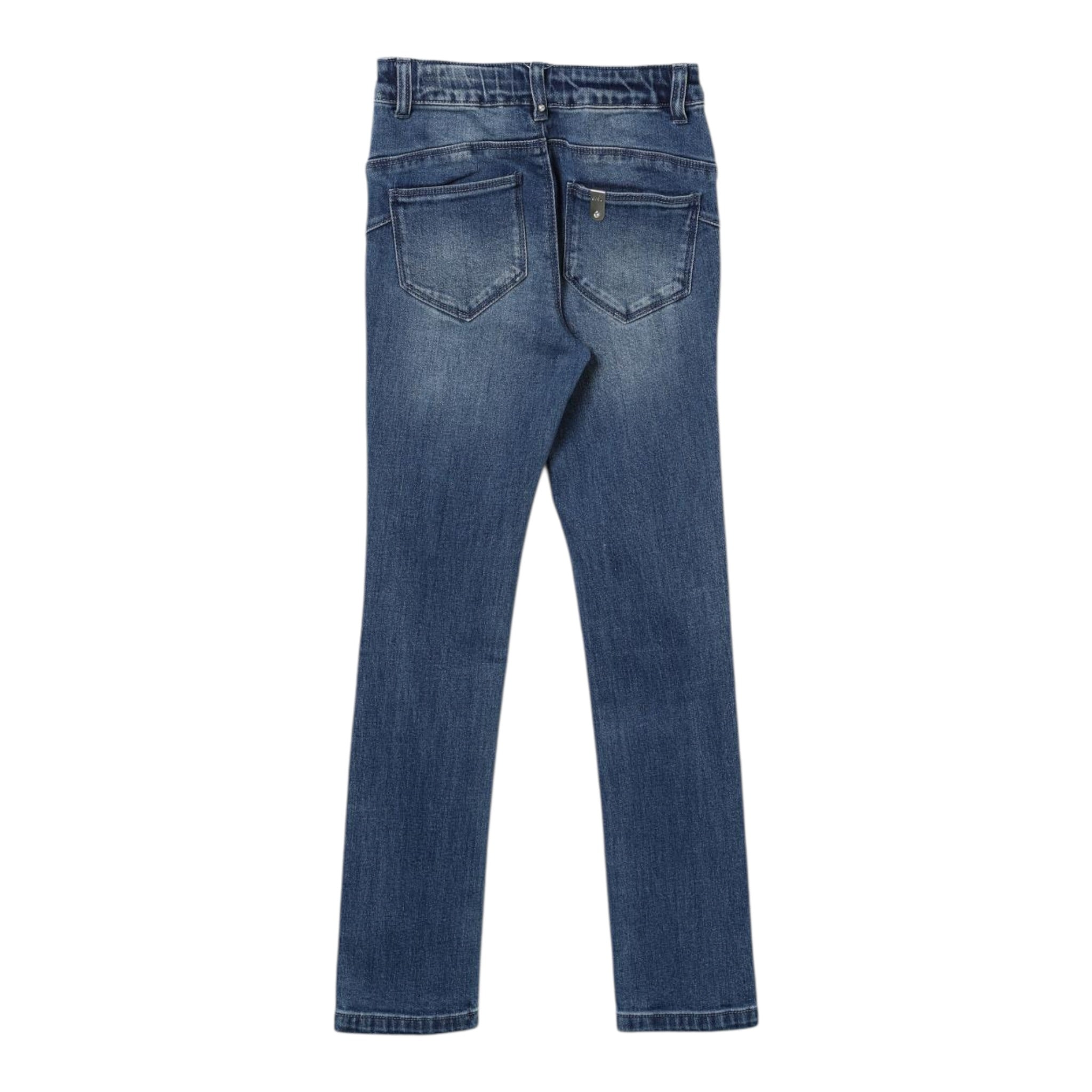 Liu Jo Jeans tinta unita con Girovita Regolabile Blu per Bambina GF4112 BLU LIU JO 