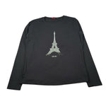 Liu Jo Shirt Girocollo tinta unita con Logo Nero per Bambina GF4156 NERO LIU JO 