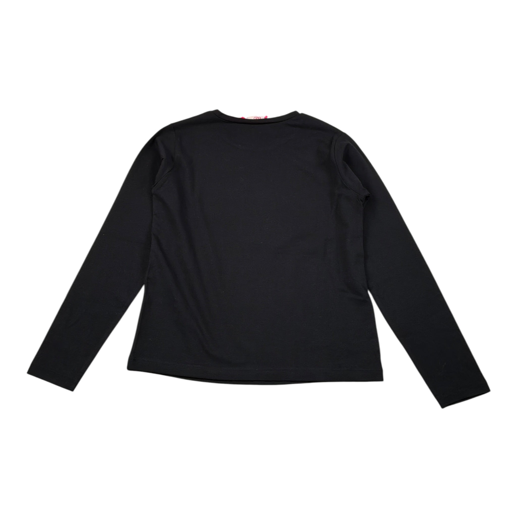 Liu Jo Shirt tinta unita con Stampa Nero per Bambina GF4210 NERO LIU JO 