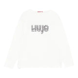 Liu Jo Shirt Girocollo tinta unita con Stampa Bianco per Bambina GF5008X BIANCO LIU JO 
