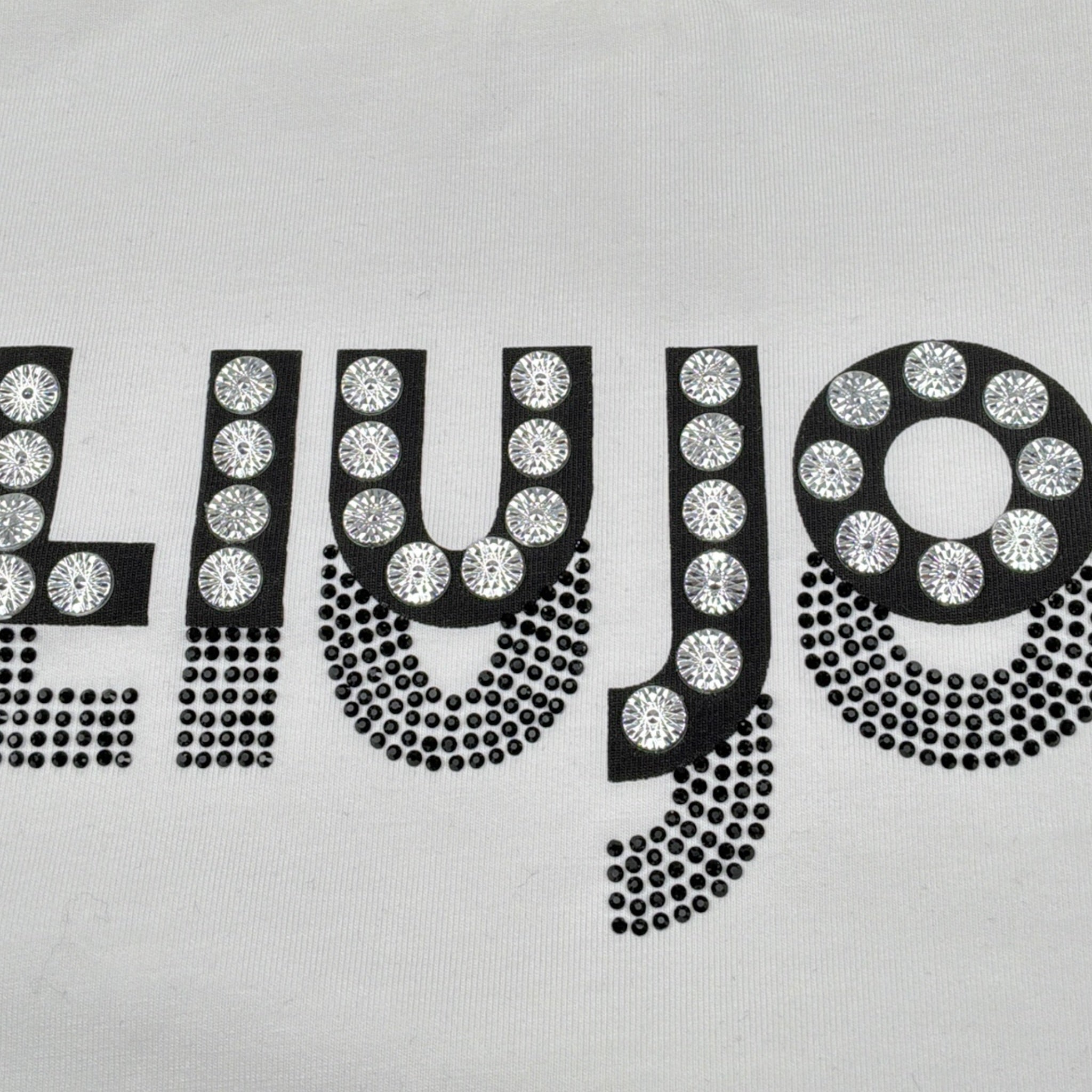 Liu Jo Shirt Girocollo tinta unita con Stampa Bianco per Bambina GF5008X BIANCO LIU JO 