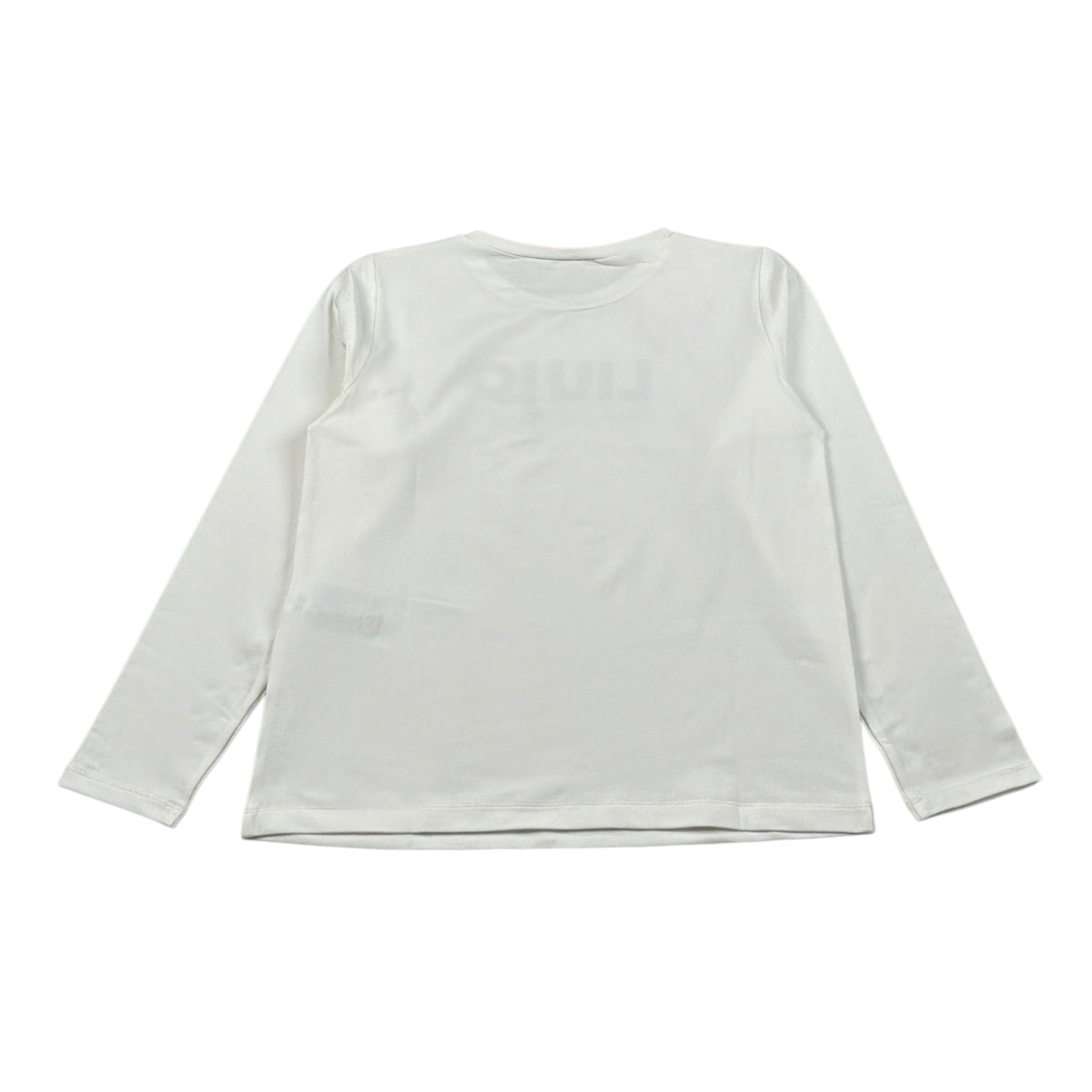 Liu Jo Shirt Girocollo tinta unita con Stampa Bianco per Bambina GF5008XXX BIANCO LIU JO 