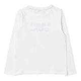 Liu Jo Shirt Girocollo tinta unita con Brillantini Bianco per Bambina GF5011XX BIANCO LIU JO 