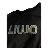 Liu Jo Shirt Girocollo tinta unita con Brillantini Nero per Bambina GF5011XXX NERO LIU JO 