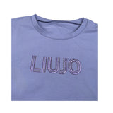 Liu Jo Shirt Girocollo tinta unita con Brillantini Lilla per Bambina GF5011XXXX LILLA LIU JO 