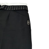 Liu Jo Pantalone tinta unita Modello Palazzo Nero per Bambina GF5023XX NERO LIU JO 