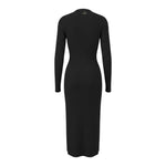 Liu Jo Abito Manica Lunga tinta unita con Logo Nero per Bambina GF5025X NERO LIU JO 