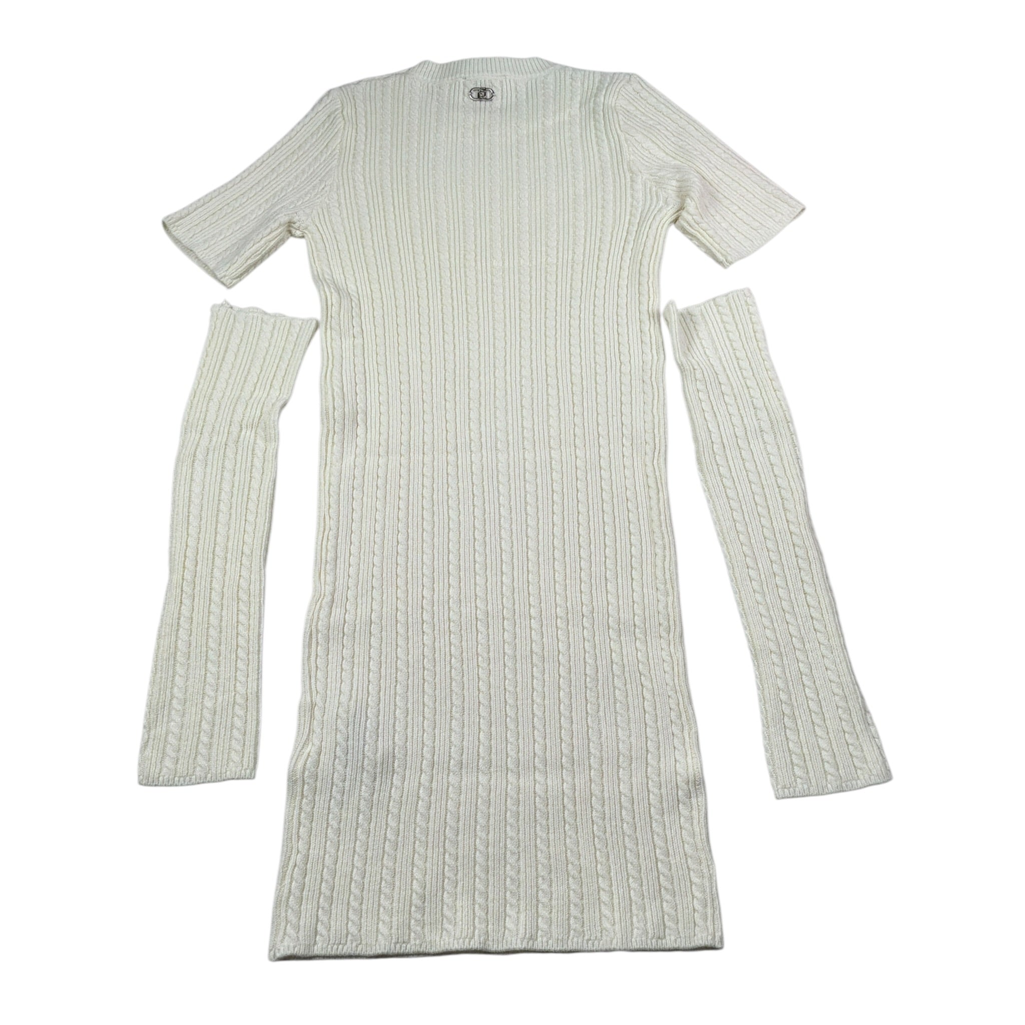 Liu Jo Abito Mezza Manica tinta unita con Manicotti Panna per Bambina GF5028X PANNA LIU JO 