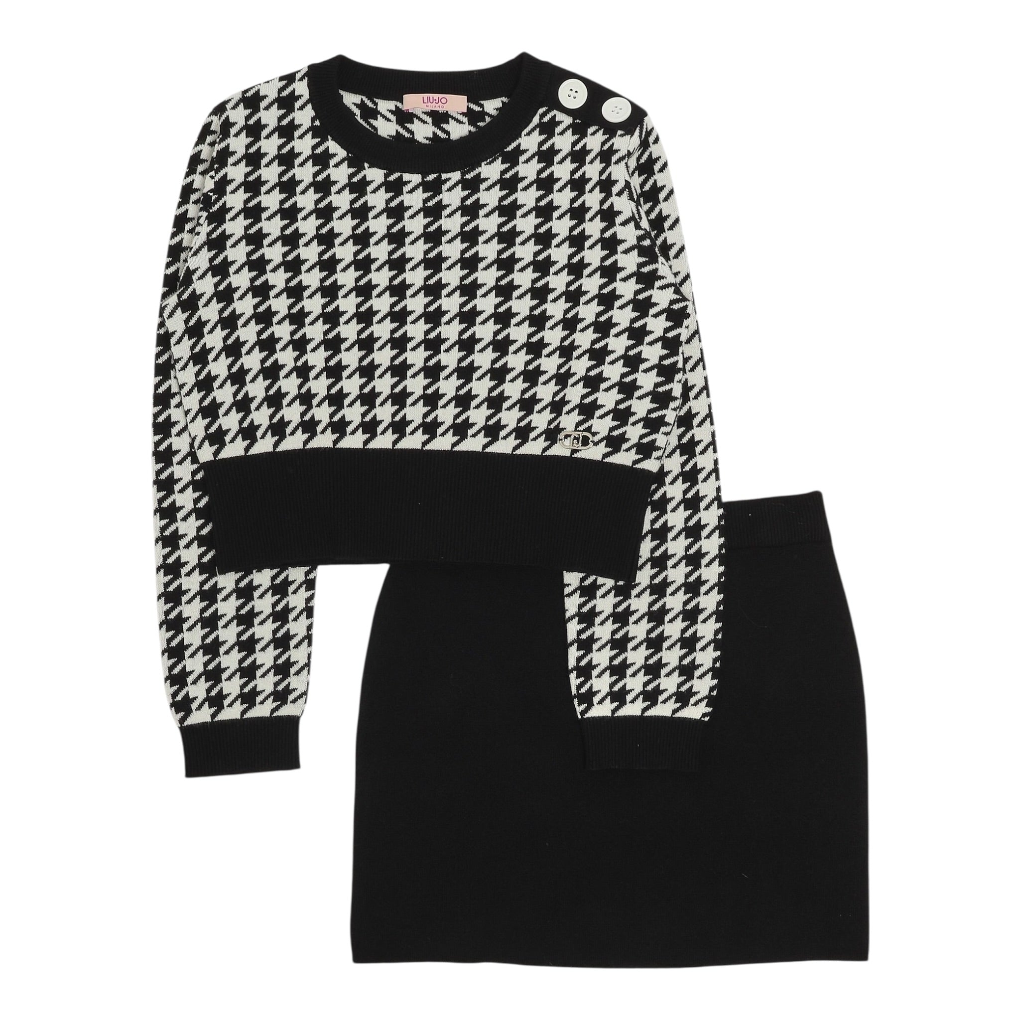 Liu Jo Completo 2 Pezzi Maglia-Gonna Nero per Bambina GF5032 NERO LIU JO 
