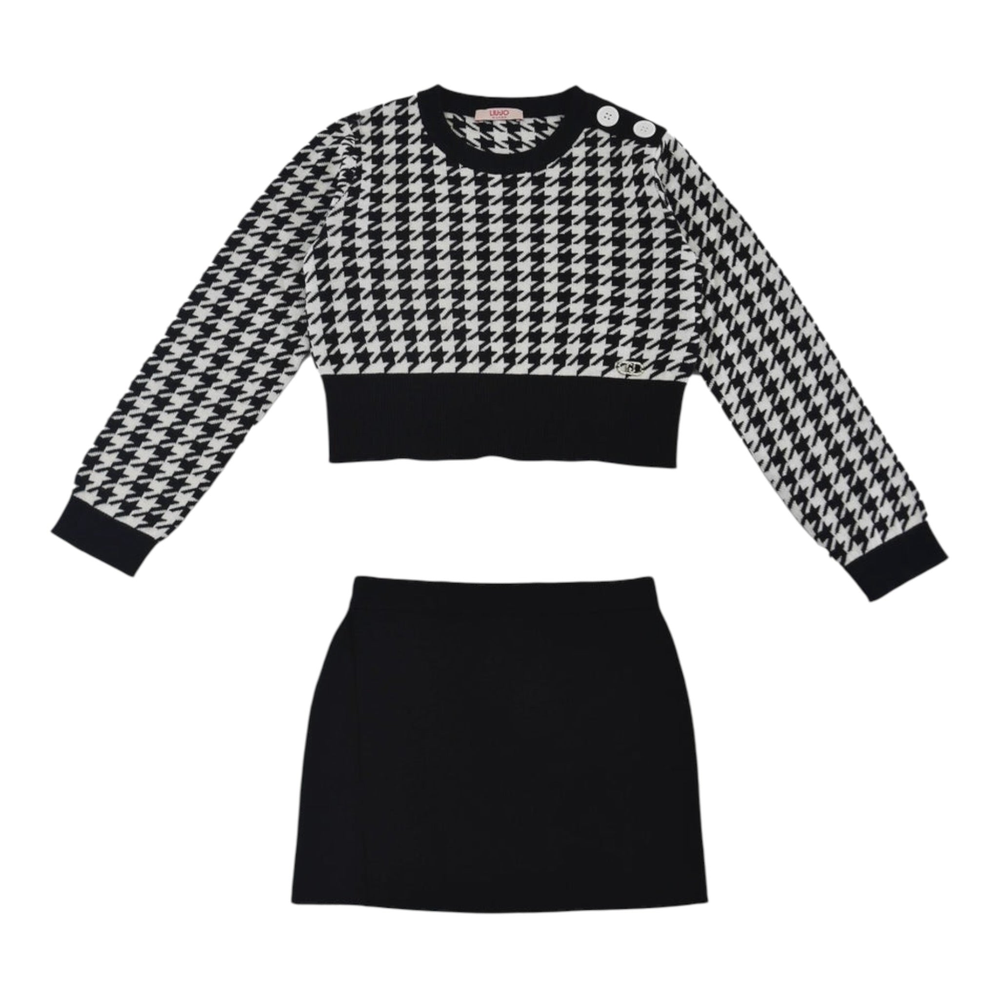 Liu Jo Completo 2 Pezzi Maglia-Gonna Bianco/Nero per Bambina GF5032XXXX BIANCO/NERO LIU JO 