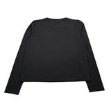 Liu Jo Shirt Girocollo tinta unita con Logo Nero per Bambina GF5043 NERO LIU JO 