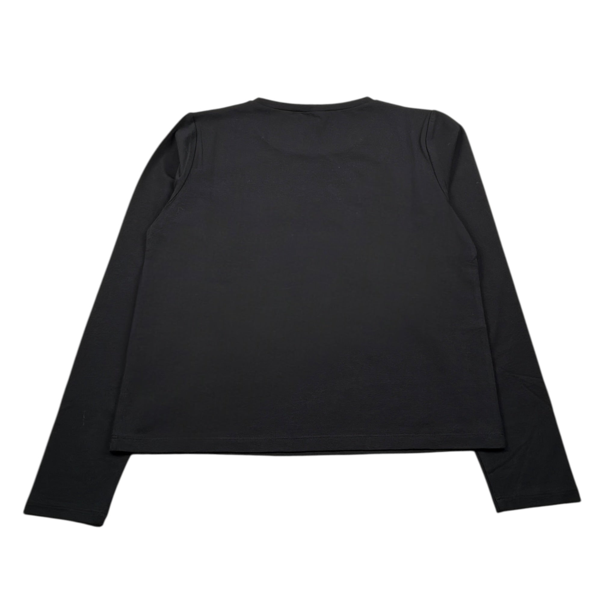 Liu Jo Shirt Girocollo tinta unita con Logo Nero per Bambina GF5043 NERO LIU JO 