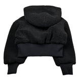 Liu Jo Felpa tinta unita Teddy con Cappuccio Nero per Bambina GF5066XX NERO LIU JO 