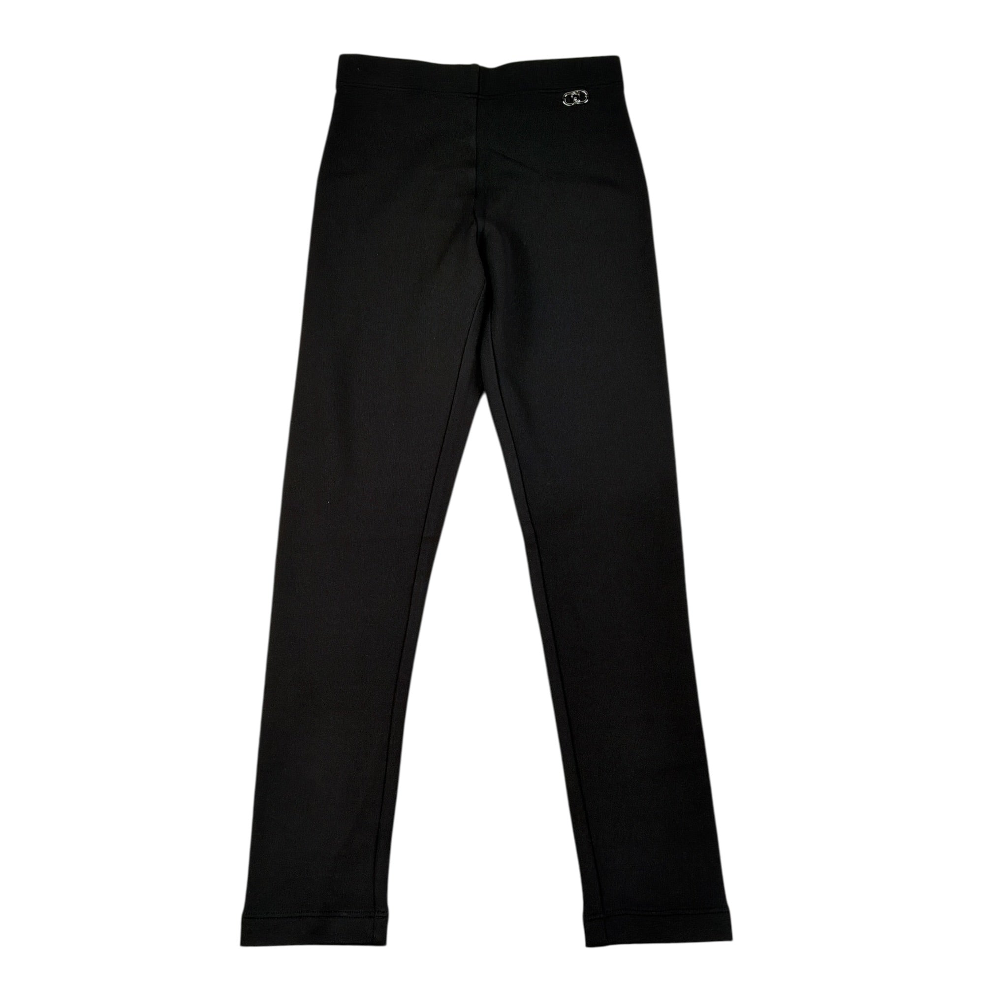 Liu Jo Leggins tinta unita con Logo Nero per Bambina GF5076 NERO LIU JO 