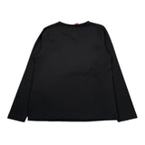 Liu Jo Shirt Girocollo tinta unita con Brillantini Nero per Bambina GF5080 NERO LIU JO 