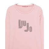 Liu Jo Shirt Girocollo tinta unita con Brillantini Rosa per Bambina GF5080 ROSA LIU JO 