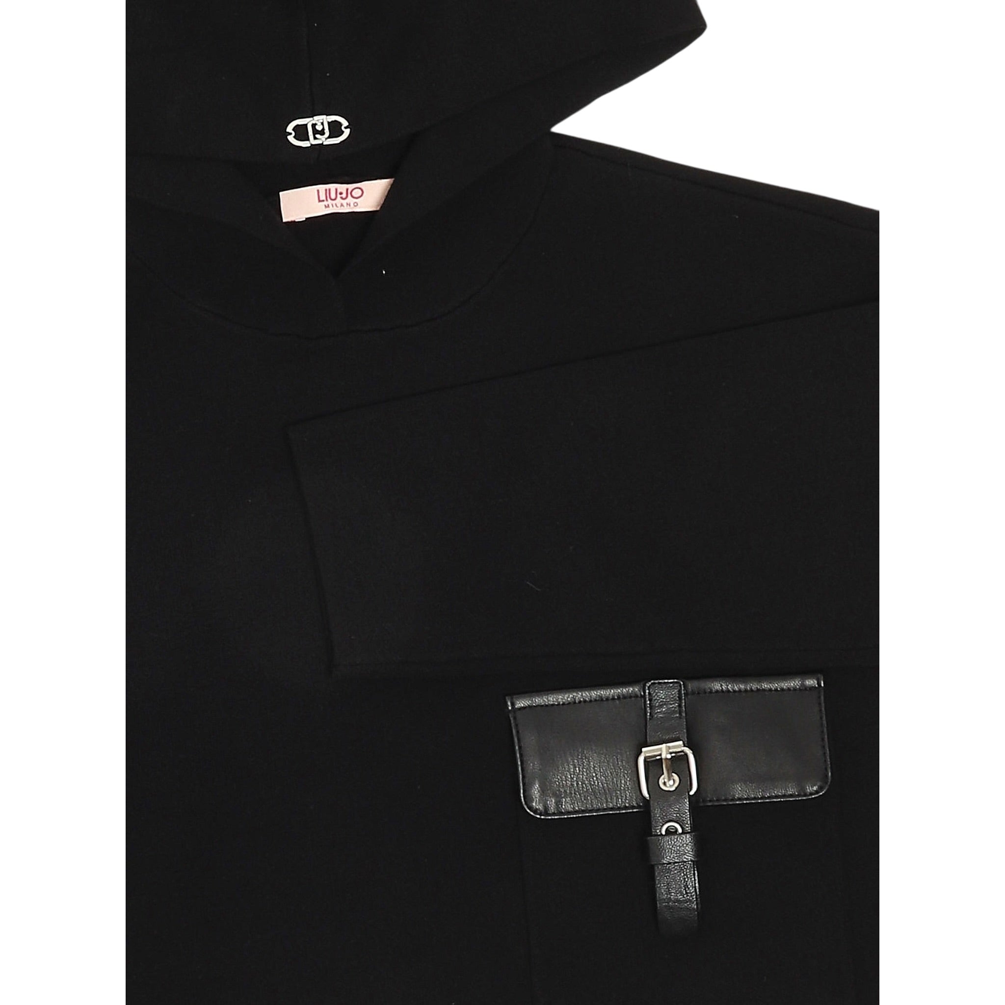 Liu Jo Maglia tinta unita con Cappuccio Nero per Bambina GF5085XX NERO LIU JO 