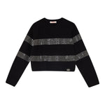 Liu Jo Maglia Girocollo tinta unita con Applicazioni Nero per Bambina GF5088 NERO LIU JO 