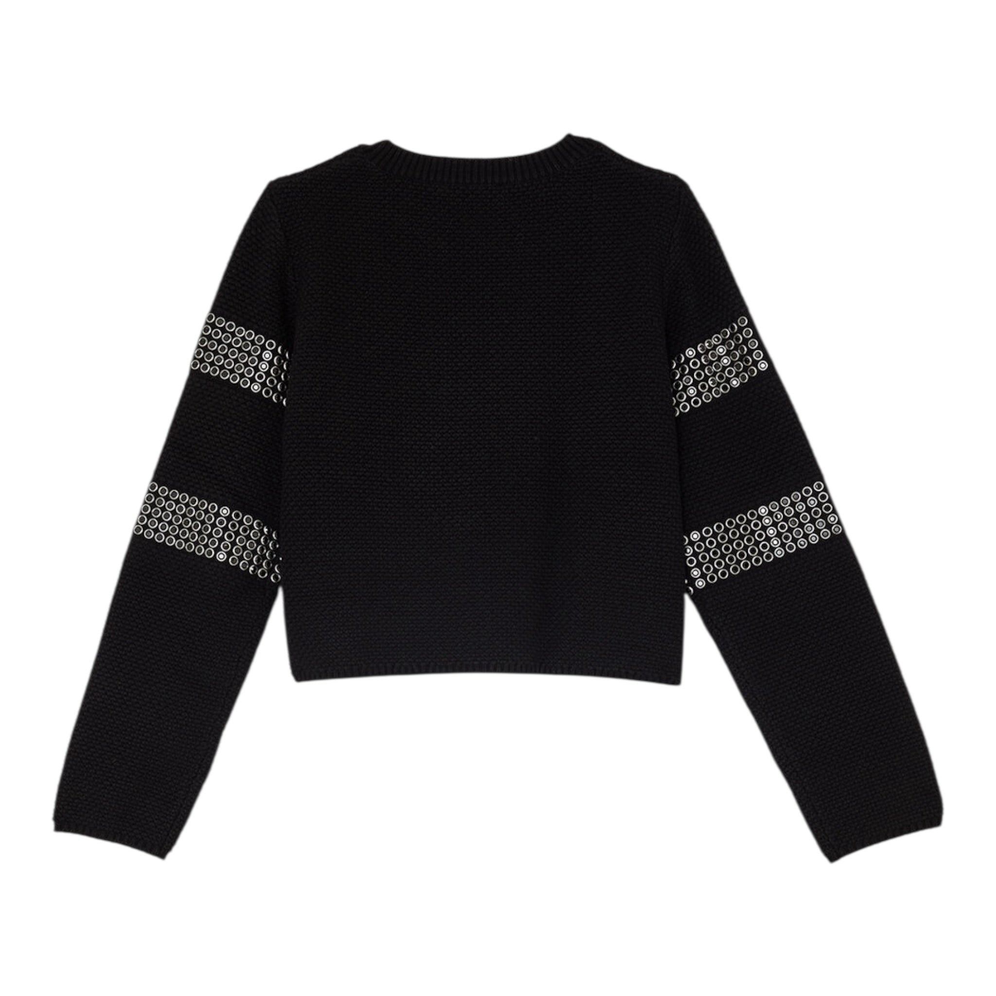 Liu Jo Maglia Girocollo tinta unita con Applicazioni Nero per Bambina GF5088 NERO LIU JO 