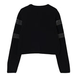 Liu Jo Maglia Girocollo tinta unita con Applicazioni Nero per Bambina GF5088XXXX NERO LIU JO 