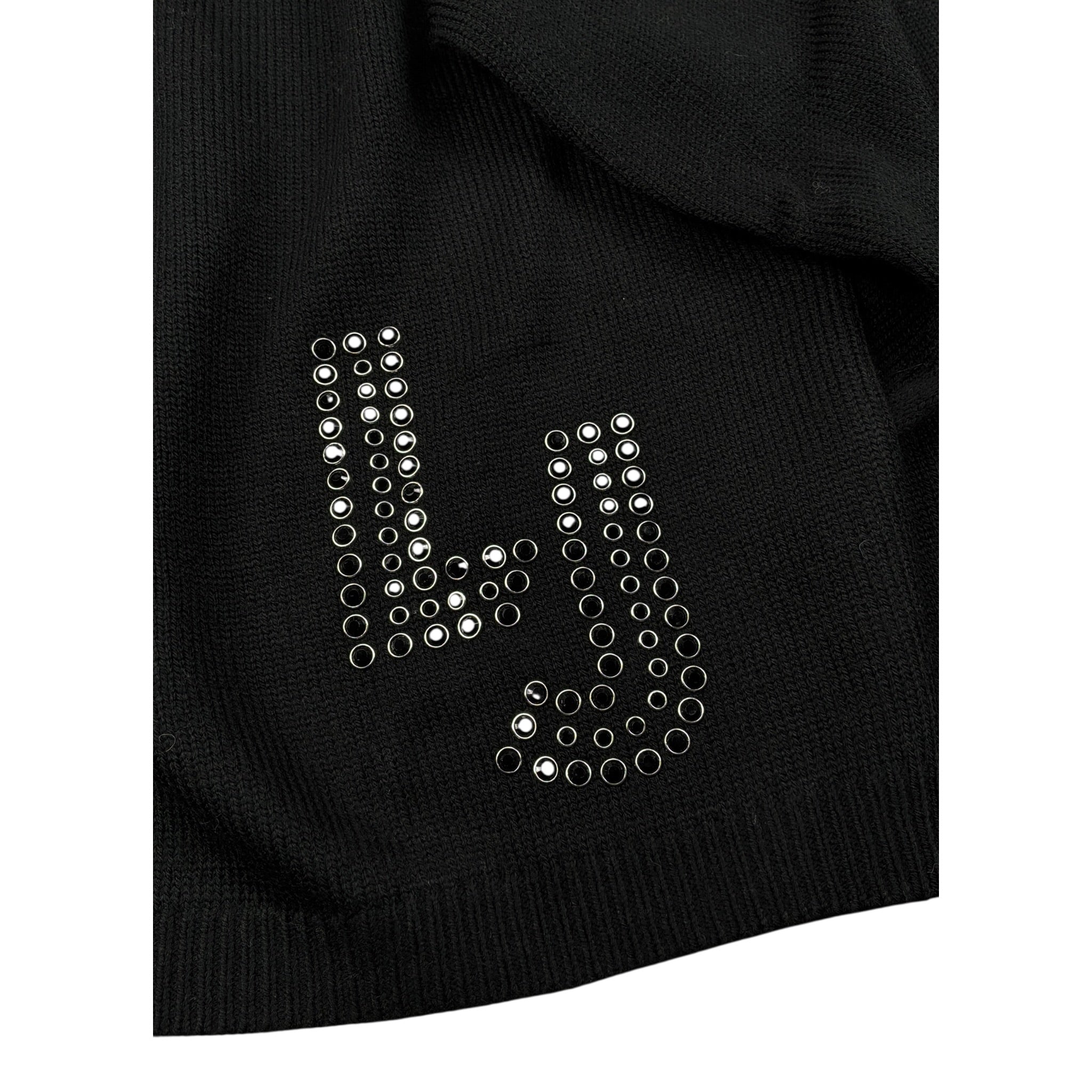 Liu Jo Maglia Girocollo tinta unita con Logo Nero per Bambina GF5089 NERO LIU JO 
