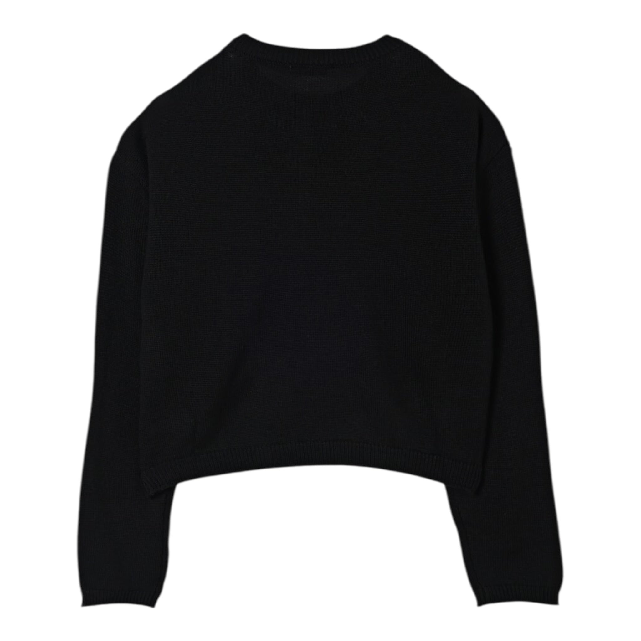 Liu Jo Maglia Girocollo tinta unita con Logo Nero per Bambina GF5089X NERO LIU JO 