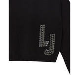 Liu Jo Maglia Girocollo tinta unita con Logo Nero per Bambina GF5089XXX NERO LIU JO 