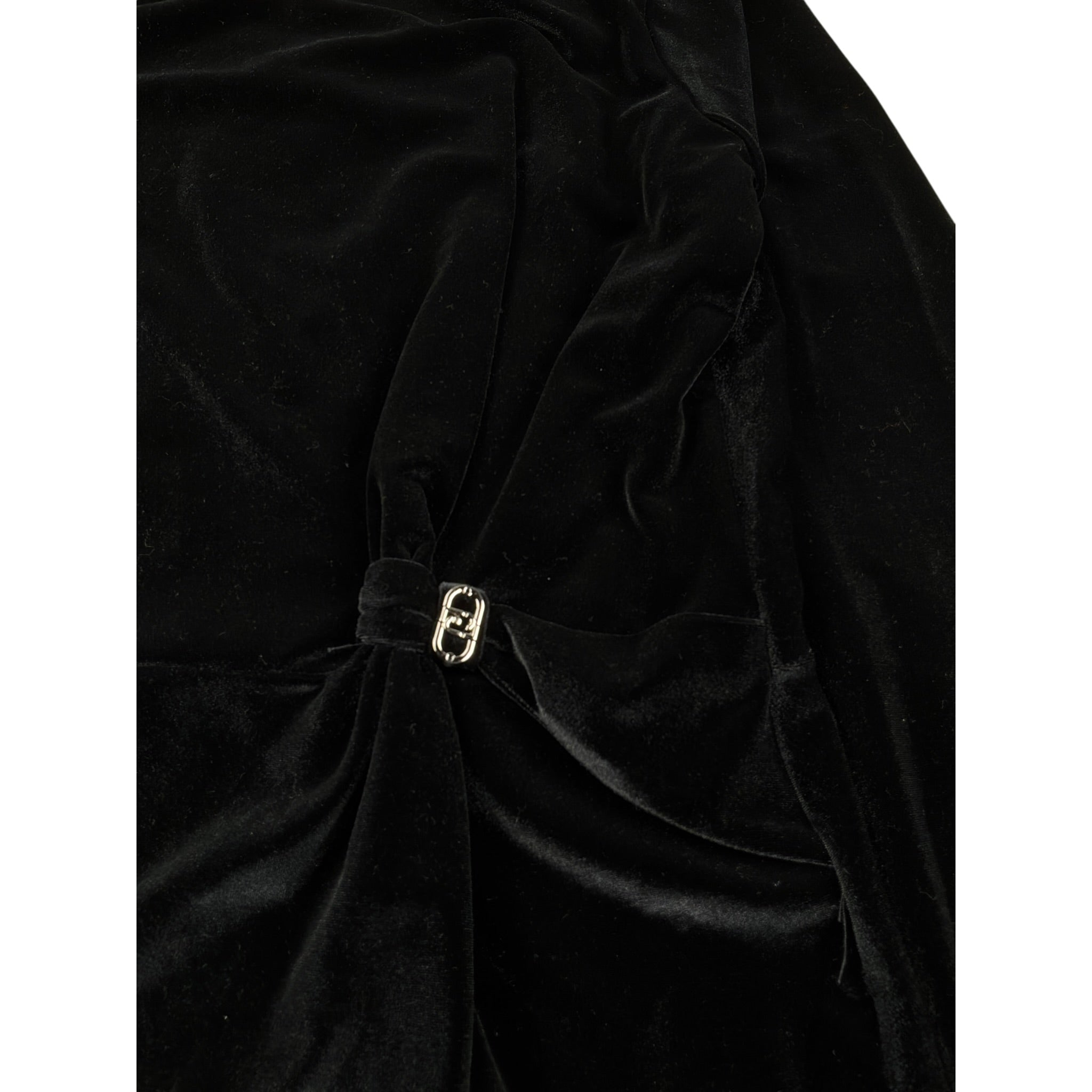Liu Jo Abito In Velluto tinta unita Manica Lunga Nero per Bambina GF5091 NERO LIU JO 