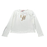 Liu Jo Shirt Girocollo tinta unita con Brillantini Nero per Bambina GF5108X NERO LIU JO 