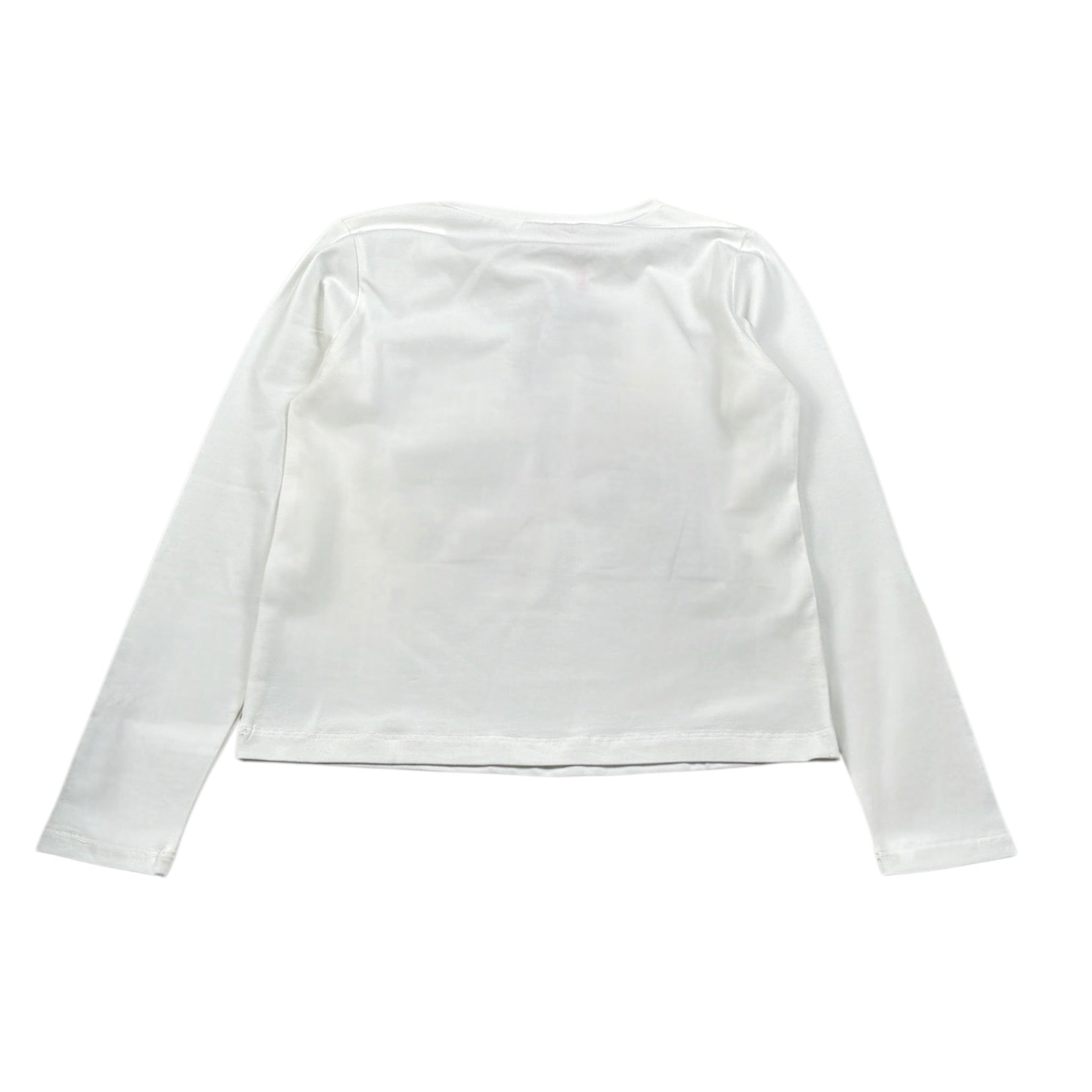 Liu Jo Shirt Girocollo tinta unita con Brillantini Bianco per Bambina GF5108X BIANCO LIU JO 