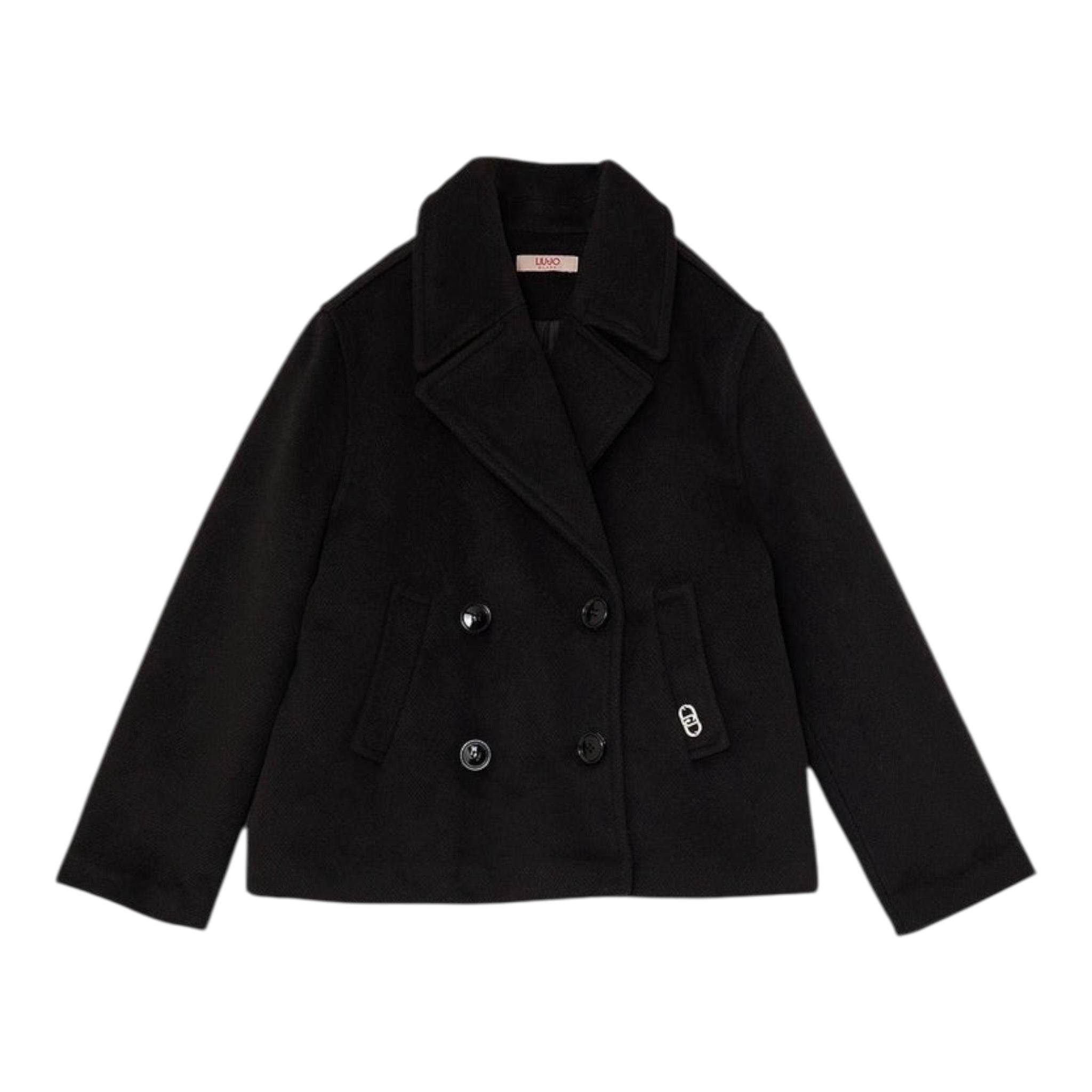 Liu Jo Cappotto tinta unita con Bottoni Nero per Bambina GF5133 NERO LIU JO 
