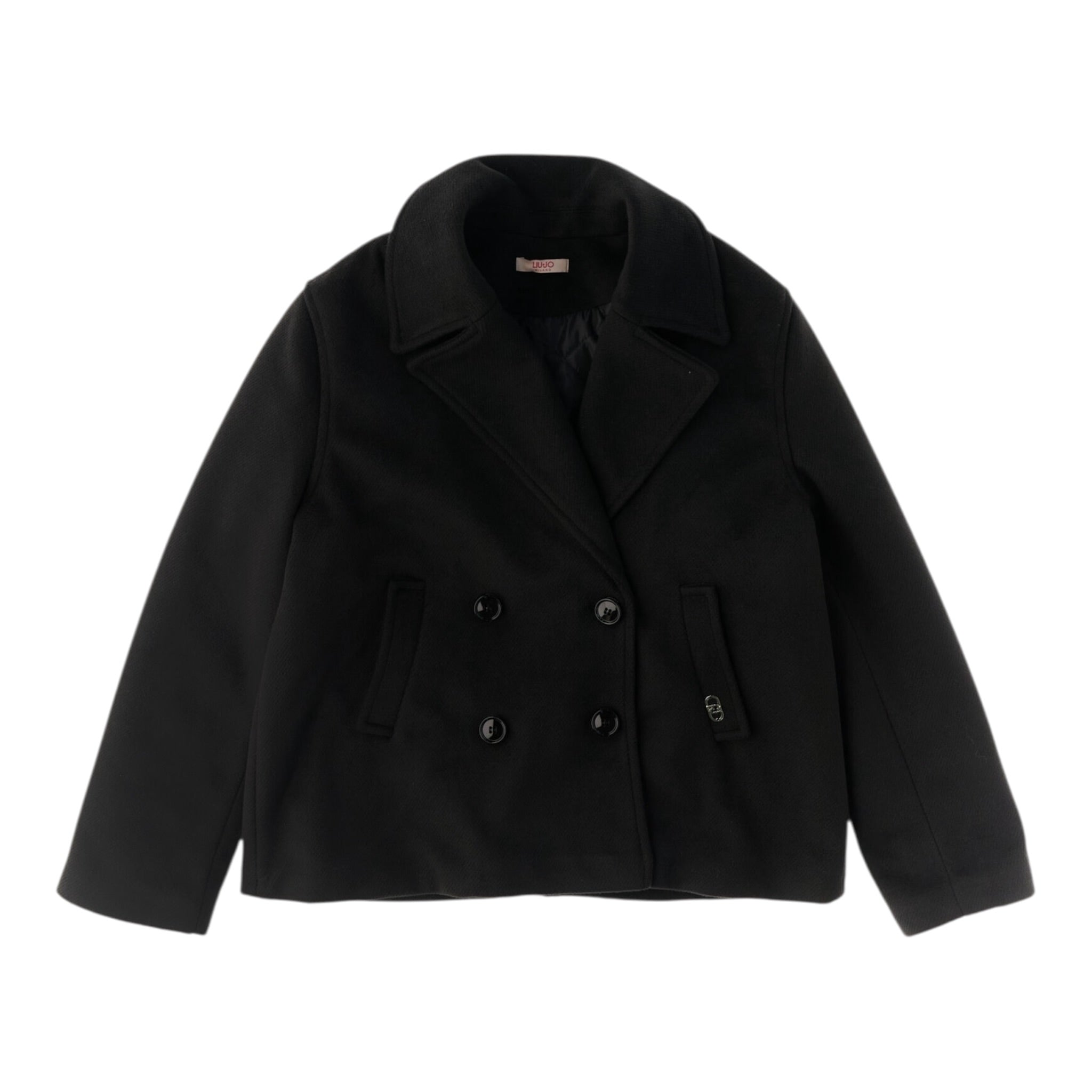 Liu Jo Cappotto tinta unita con Bottoni Nero per Bambina GF5133X NERO LIU JO 