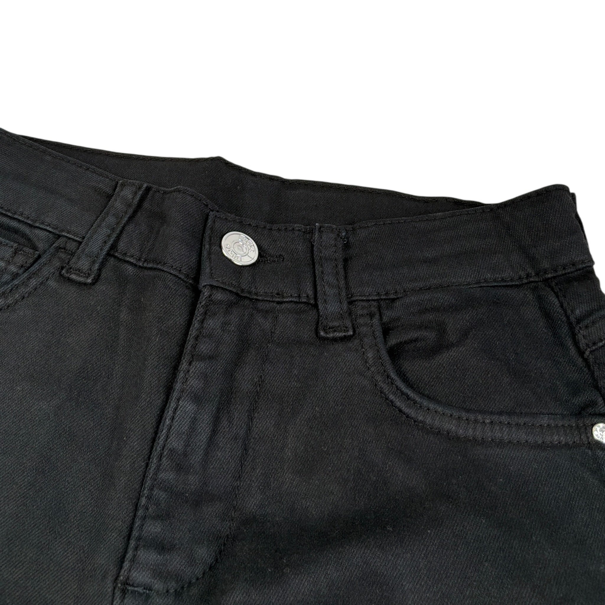 Liu Jo Pantalone tinta unita con Girovita Regolabile Nero per Bambina GF5143XX NERO LIU JO 