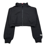 Liu Jo Felpa con Zip E Cappuccio tinta unita Nero per Bambina GF5148 NERO LIU JO 