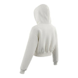 Liu Jo Felpa tinta unita con Cappuccio Panna per Bambina GF5149 PANNA LIU JO 