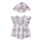 Liu Jo Pagliaccetto Fantasia Quadri Bicolore con Cappello Lilla/Bianco per Neonata HA5048 LILLA/BIANCO LIU JO 