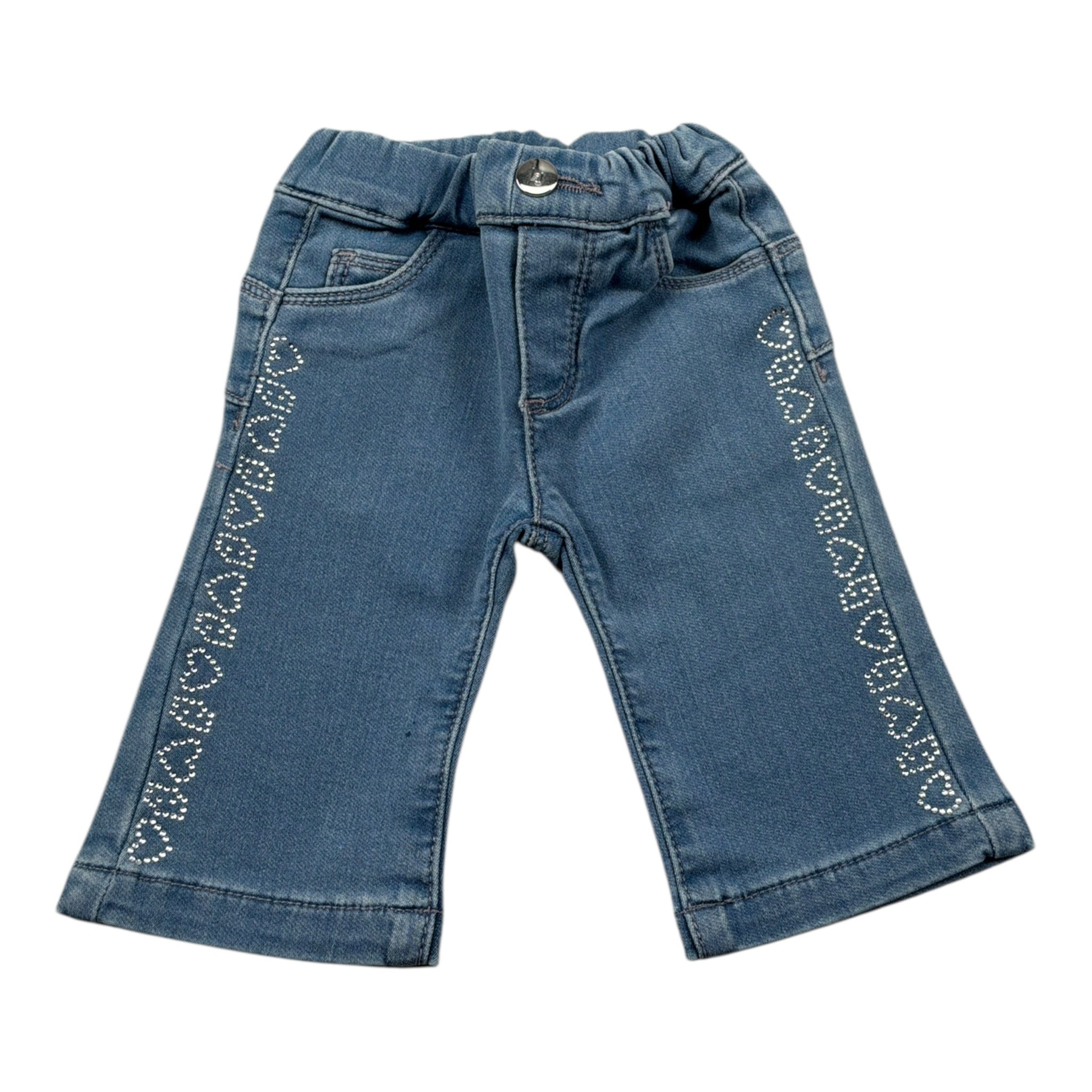 Liu Jo Jeans tinta unita Modello Zampa Azzurro per Neonata HA5067 AZZURRO LIU JO 
