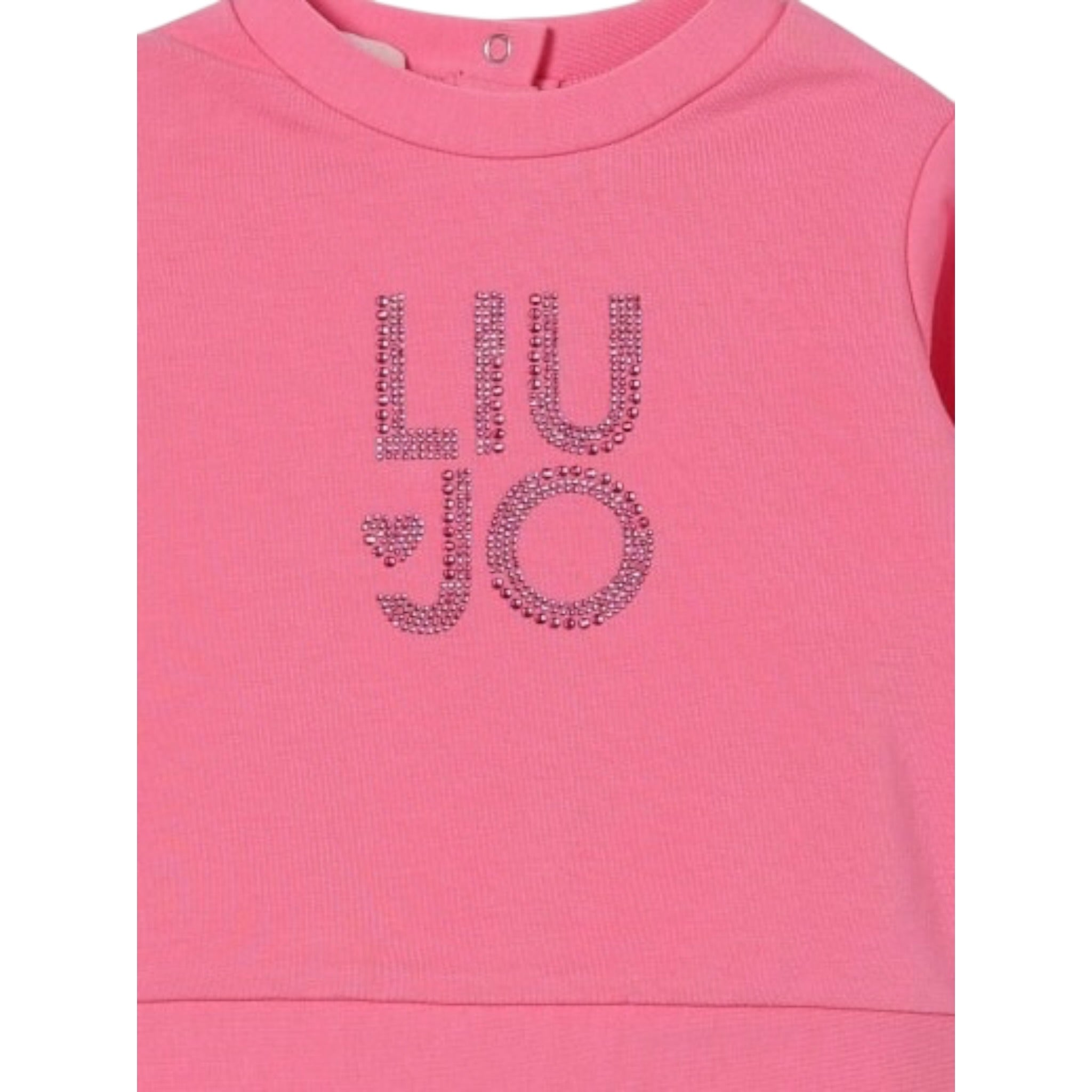 Liu Jo Felpa Chiusa Girocollo tinta unita Rosa per Neonata HF5018XXX ROSA LIU JO 